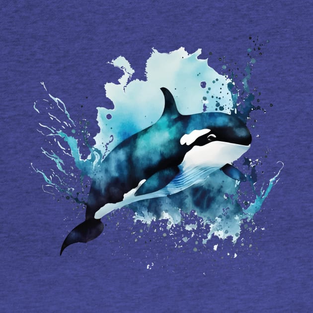 Ocean Symphony: Artistic Orca Leap by ConnectingtoNature